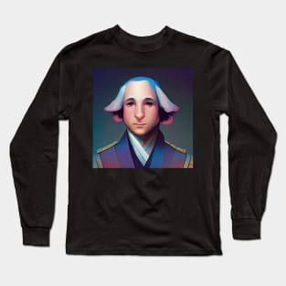 George Washington | American President | Digital Art Long Sleeve T-Shirt